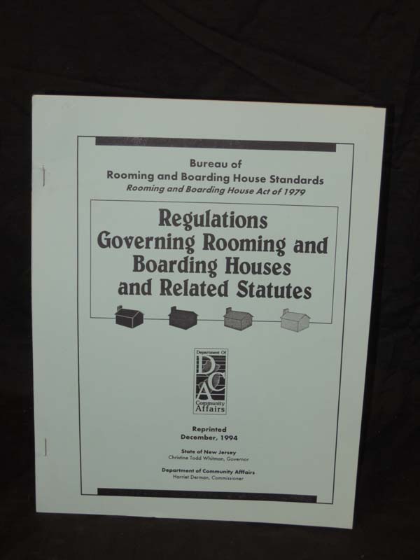 Department of Community Affairs N.J.: Regulations Governing Rooming and Board...