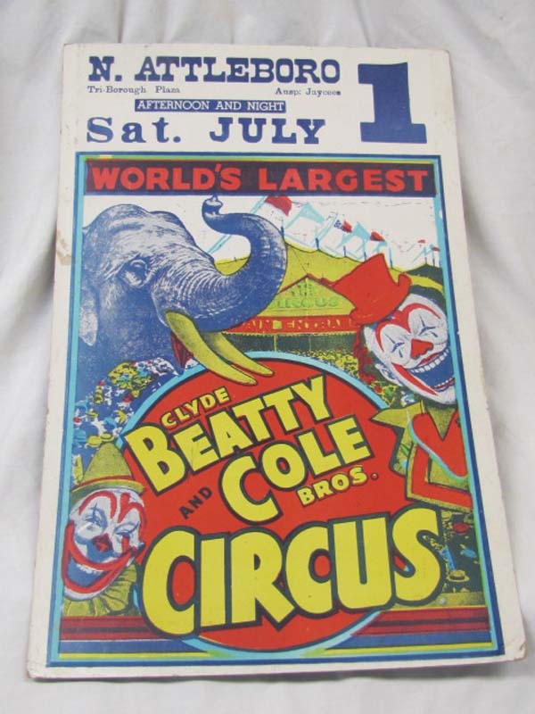 Circus, Poster Circus Beatty Hanneford: Lot of 3 Circus Window Cards Beatty H...