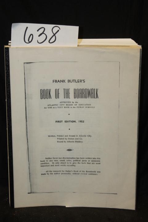 Butler, Frank: Book of the Boardwalk