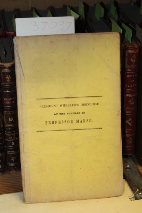 Wheeler, John: Discourse delivered July 6, 1842, at the funeral of James Marh...