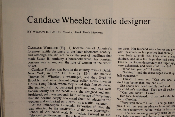 Faude, Wilson H.: Candance Wheeler: Textile Designer