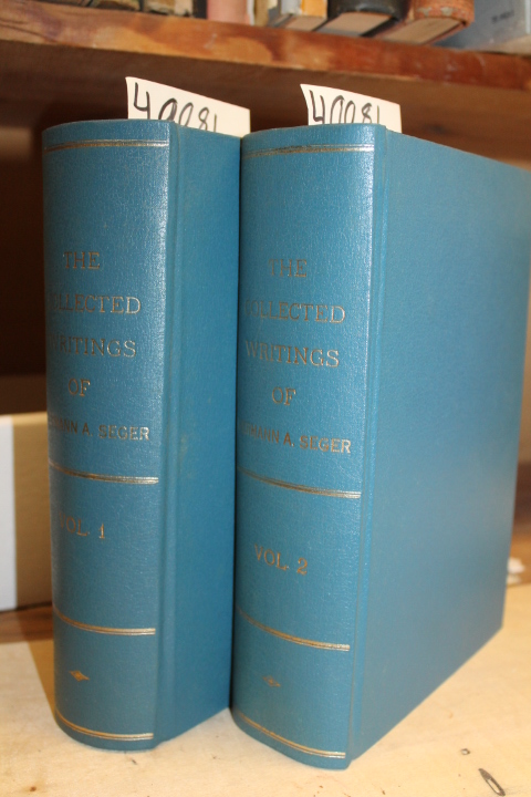 Hecht, Dr. H. & Cramer E.: The Collected Writings Of Hermann August Seger (Tw...