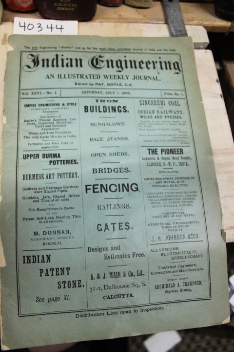 Doyle, Pat, C.E.: July 1, 1899 Indian Engineering, An Illustrated Weekly Jour...