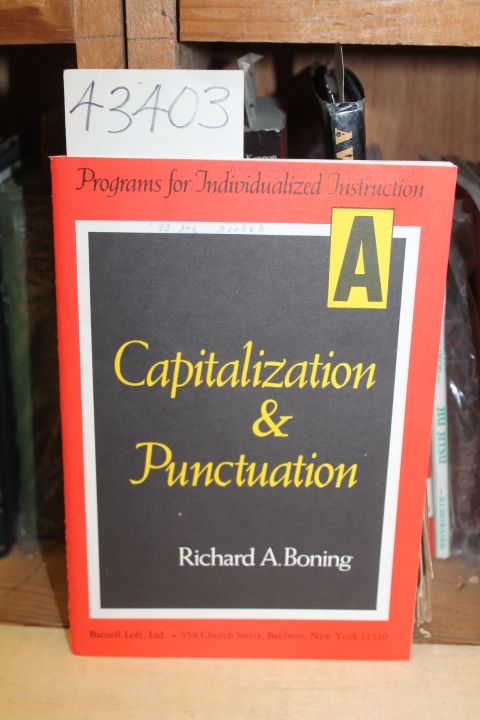 Boning, Richard A: Capitalization & Punctuation A