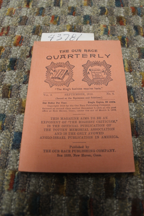 Totten Memorial Ass.: September 1912, Vol. 3, No. 4 The Our Race Quarterly