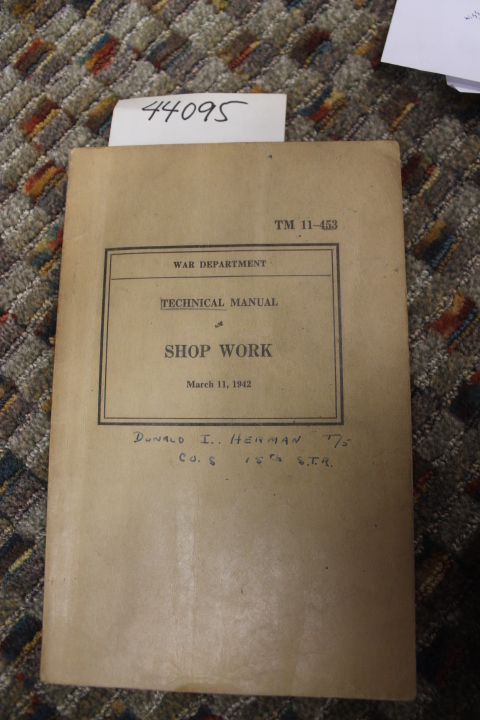 War Department: Technical Manual Shop Work TM 11-453