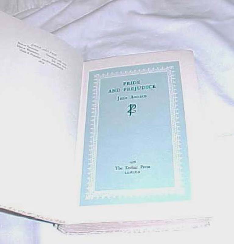 Austen, Jane: Pride and Prejudice, zodiac press, london, 1978 price clipped d... Austen, Jane: Pride and Prejudice, zodiac press, london, 1978 price clipped d...