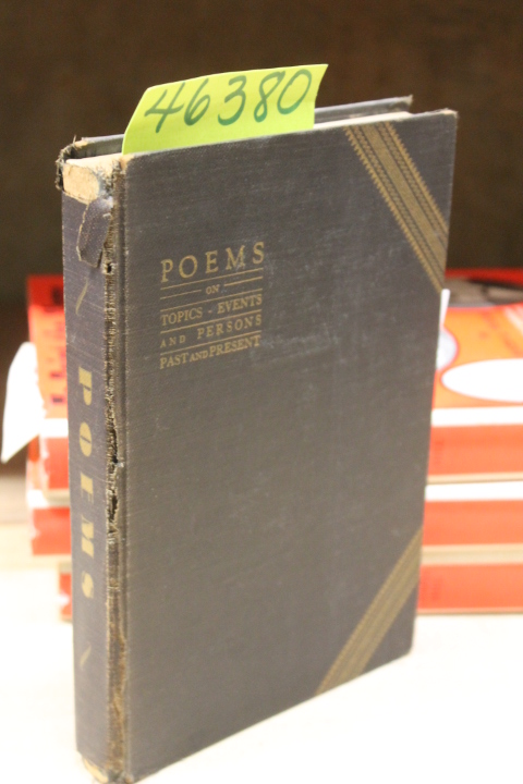 Nussbaum, John D.: Poems - On - Topics, Events, and Persons, Past and Present
