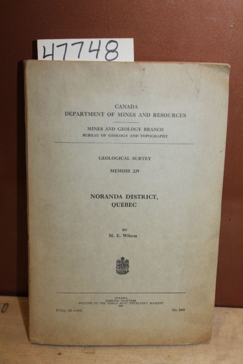Wilson, M.E.: Canada Department of Mines and Resources Mines and Geology Bran...