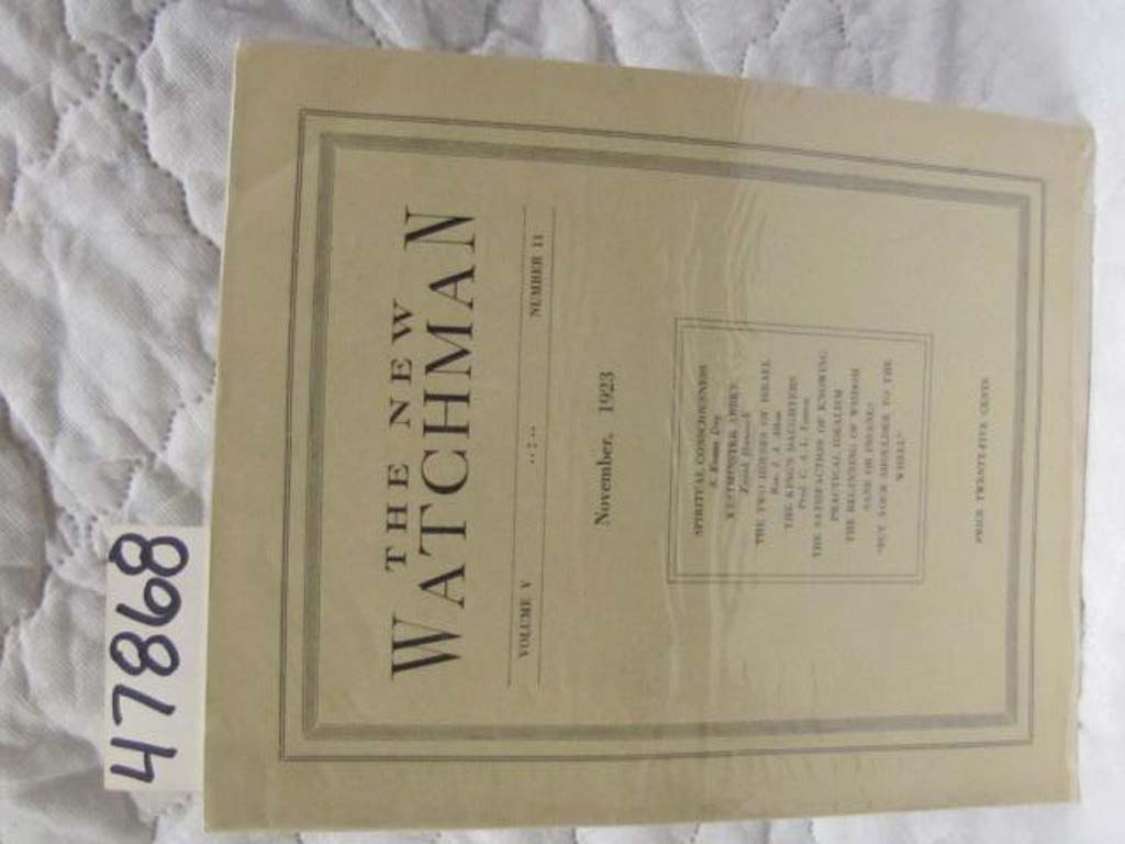 Day, Evans S.; Frank Hancock; J.A. A...: Vol. V No. 11, The New Watchman (Isr...
