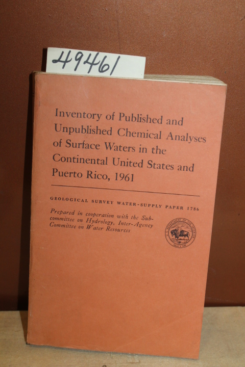 Woodard, T. H.  and Heidel, S. G.: Inventory of Published and Unpublished Che...