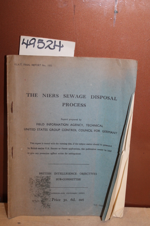 Ornsen, G.M.: The Niers Sewage Disposal process Field Information Agency, tec...