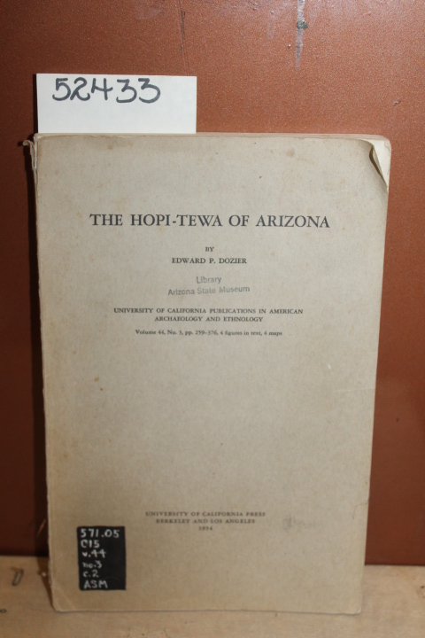 Dozier, Edward P.: The Hopi-Tewa of Arizona