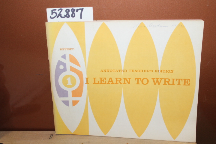 Bell, Mary Elizabeth: Teacher's Guide for I Learn to Write 1