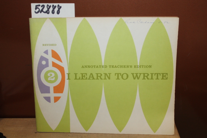 Bell, Mary Elizabeth: Teacher's Guide for I Learn to Write 2