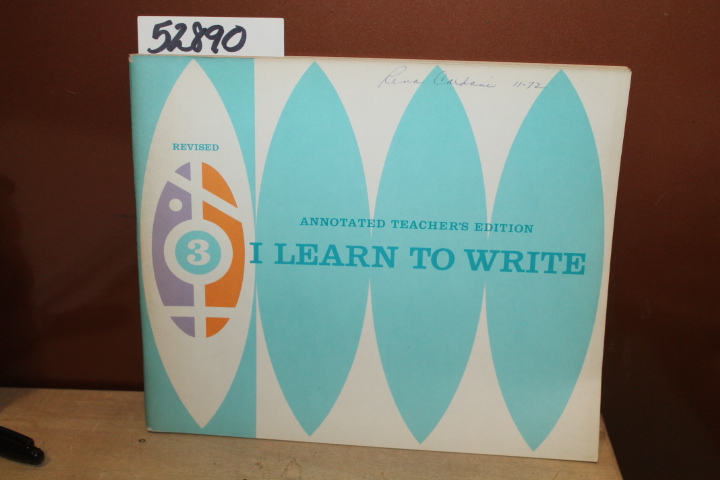 Bell, Mary Elizabeth: Teacher's Guide for I Learn to Write 3