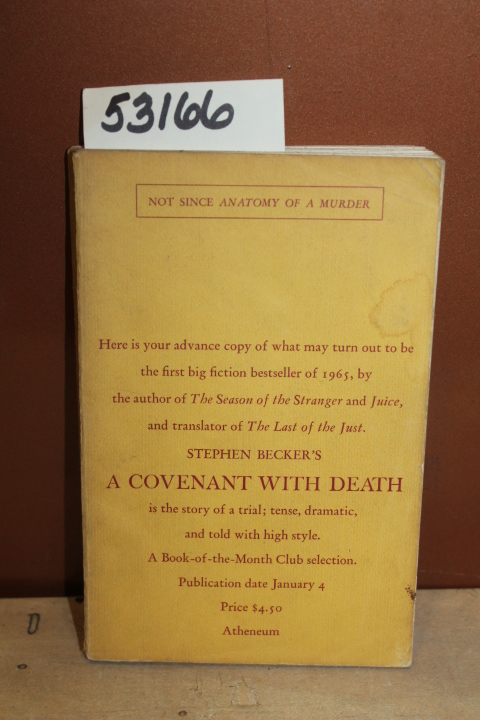 Becker, Stephen (Advanced Reading Copy): A Covenant with Death  (Advanced Rea...