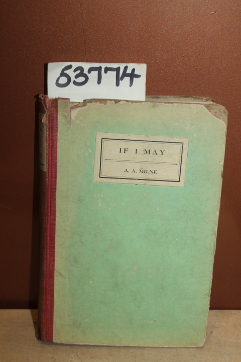 Milne, A.A.: If I May