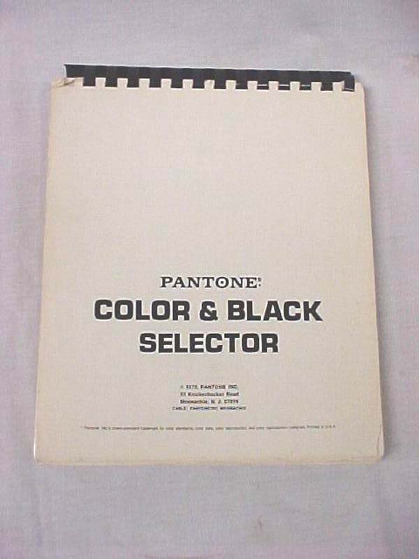 Pantone: Pantone Color & Black Selector