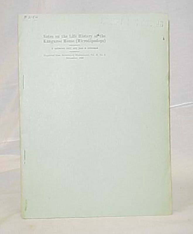 Hall, E. Raymond & Linsdale, Jean M.: Notes on the Life History of the Kangar...