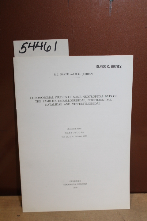 Baker, Robert J., Jordan, R.G.: Chromosomal Studies of some Neotropical Bats ... Baker, Robert J., Jordan, R.G.: Chromosomal Studies of some Neotropical Bats ...