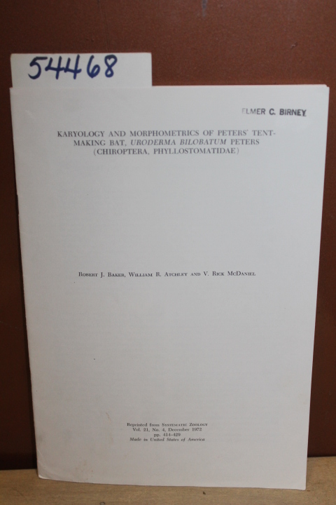 Baker, Robert J.; Atchley, William R...: Karyology and Morphometrics of Peter... Baker, Robert J.; Atchley, William R...: Karyology and Morphometrics of Peter...