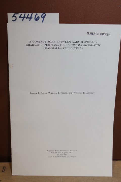 Baker, Robert J.; Bleier, William J....: A Contact Zone Between Karyotypicall... Baker, Robert J.; Bleier, William J....: A Contact Zone Between Karyotypicall...