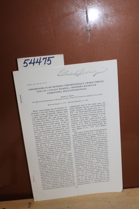 Baker, Robert J.: Chromosome Flow Between Chromosomally Characterized Taxa of... Baker, Robert J.: Chromosome Flow Between Chromosomally Characterized Taxa of...