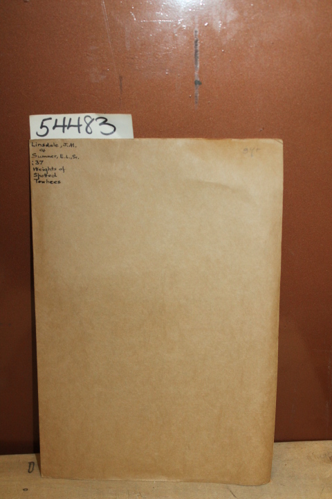 Linsdale, Jean M. & Sumner, E.L. Sr.: Weights of Spotted Towhees