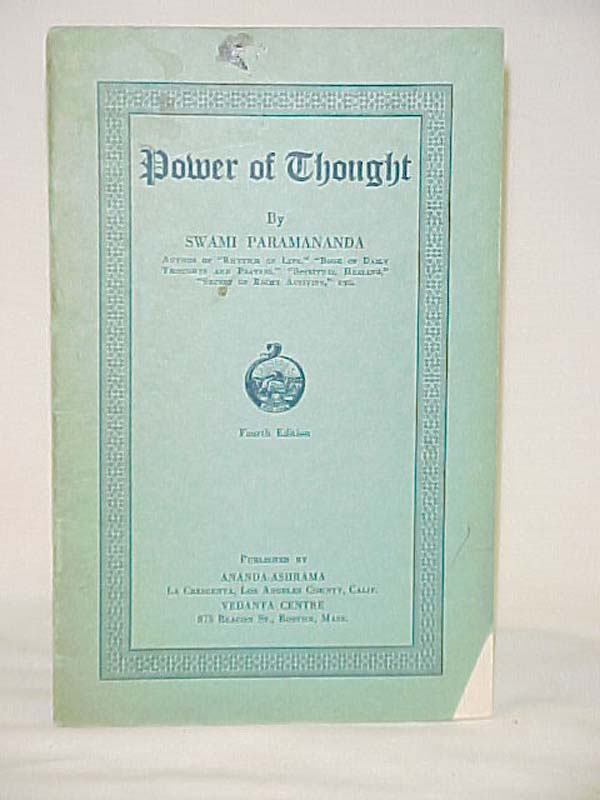 Paramananda, Swami: Power of Thought