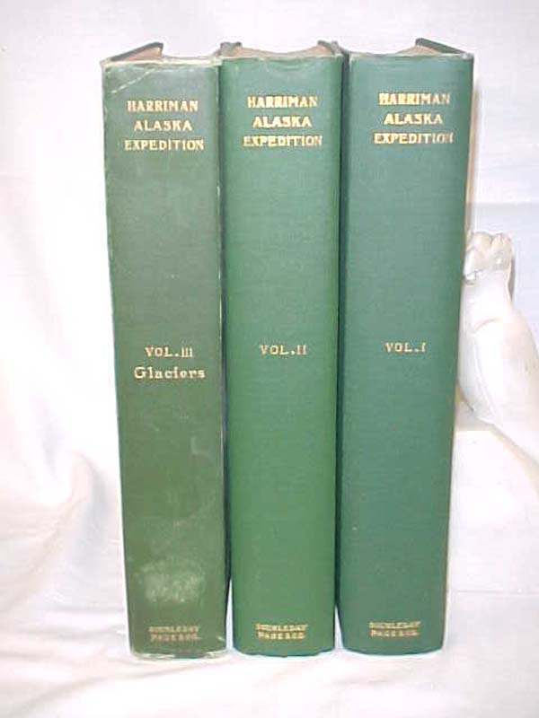 BURROUGHS, JOHN, Muir, JOHN  Keeler, ...: Harriman Alaska Expedition Vols. I-III