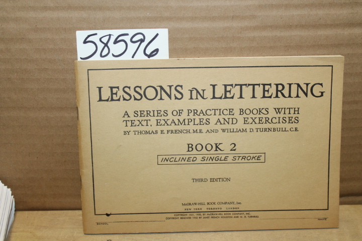French, Thomas E.: Lessons in Lettering: a seris of Practice Books with Text,...