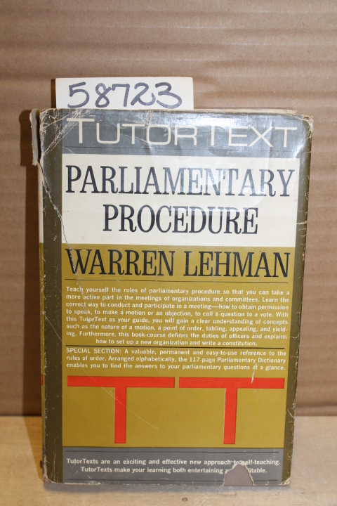 Lehman, Warren: Parliamentary Procedure; A Tudor Text
