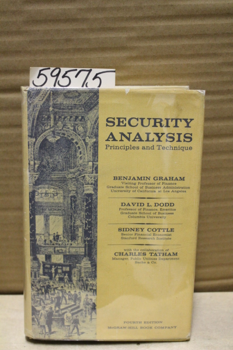 Graham, Benjamin, Dodd, David, Cottl...: Security Analysis, Principles and Te...