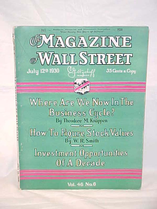 Wyckoff, Richard D.: WHERE ARE WE NOW IN THE BUSINESS CYCLE Magazine of Wall ...