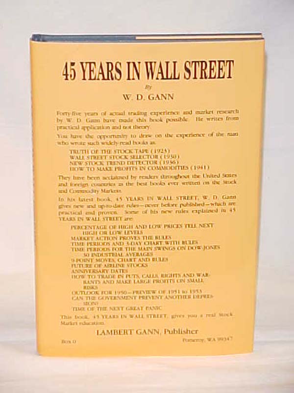 Gann, William D.: 45 Years in Wall Street, A Review of the 1937 Panic and 194...