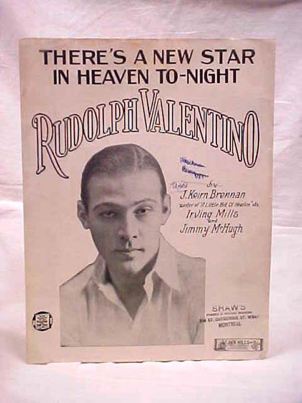 Brennan, J. Keirn: There's a New Star in Heaven To-Night Rudolph Valentino; S...