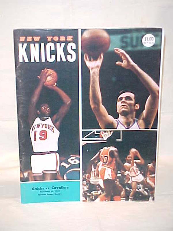 Bukata, Jim: Program NBA New York Knicks vs. Cavaliers November 28, 1972 Vol ...