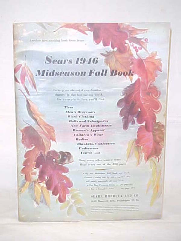 Sears Roebuck: Sears catalog  Midseason Fall Book 1946
