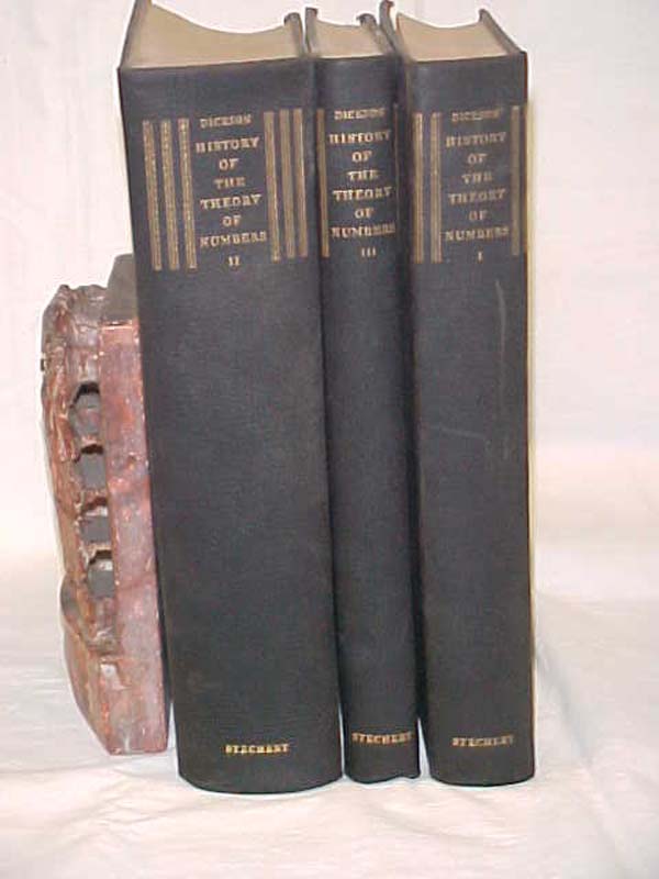 Dickson, Leonard Eugene: History of the Theory of Numbers (3 Vol. Set)