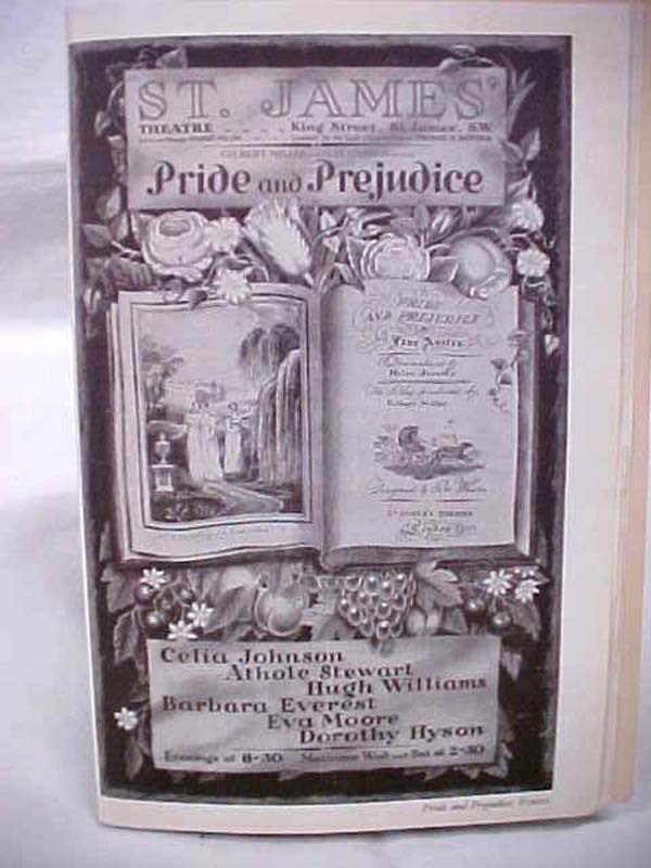 Whistler: The Masque, No. 4, Designs for the Theatre; Pride & Prejudice adver...