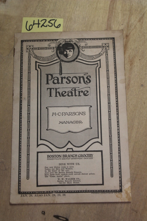 Parsons, H.C.: Parsons Theatre, Jan. 20, also Jan. 24, 25, 26