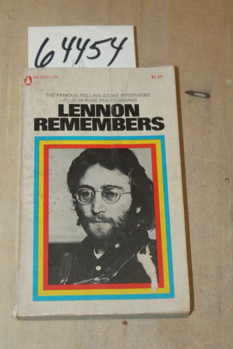 Wenner, Jann: Lennon Remembers, The Rolling Stone Interviews