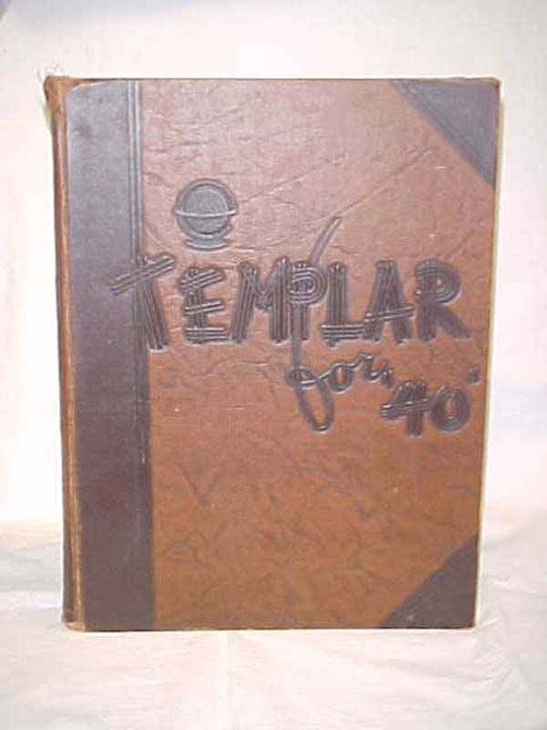 Temple University: Templar for 1940, Temple University