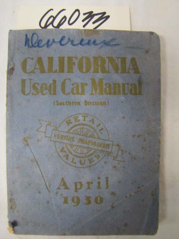 California Used Car Manual Incorporated: California Used Car Manual (Souther ...