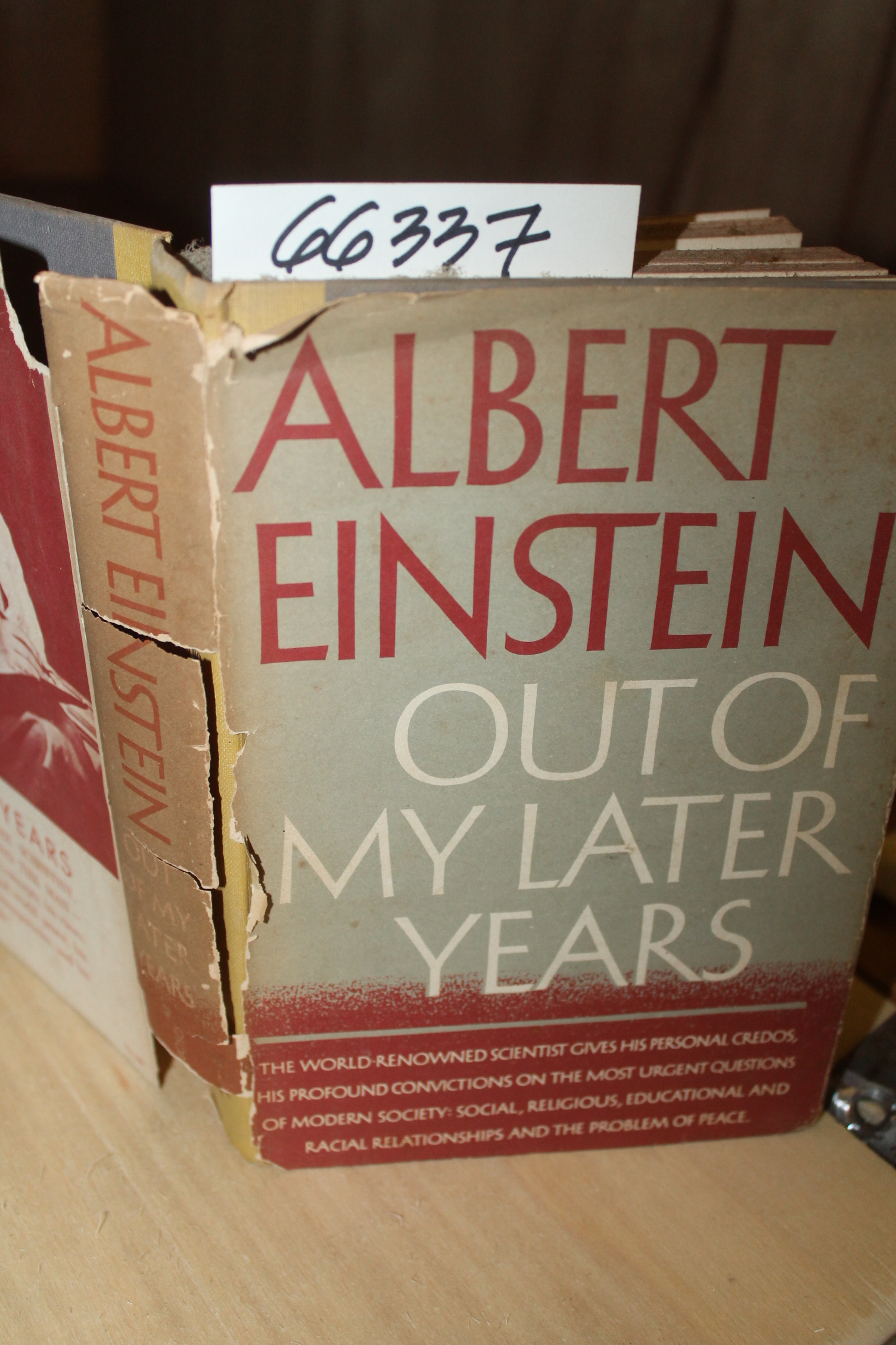 Eainstein, Albert: Out of My Later Years