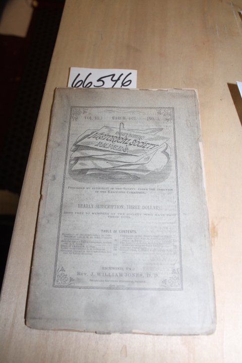 Jones, Rev. J. William D.D.: Southern Historical Society  Jefferson Davis,Gen...