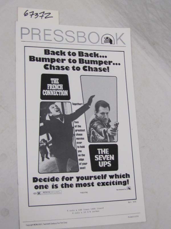 Twentieth Century Fox Film Corp: Pressbook Ad Mats for The French Connection ...