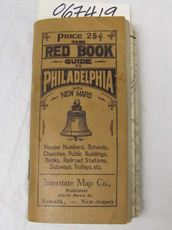 INTERSTATE MAP CO: The Red Book Information and Street Guide of Philadelphia ...