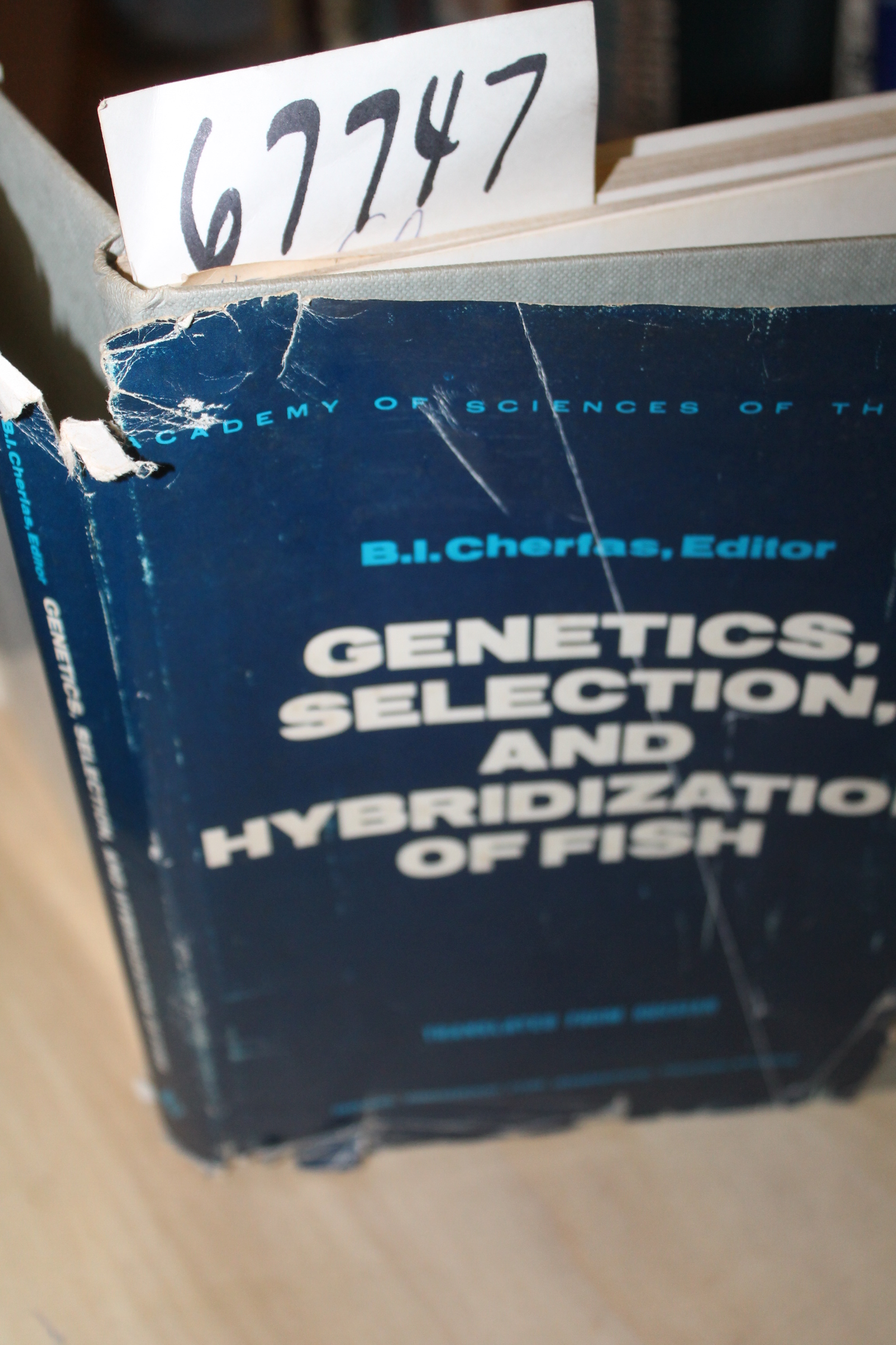 Cherfas, B. I.: Genetics, Selection, and Hybridization of Fish